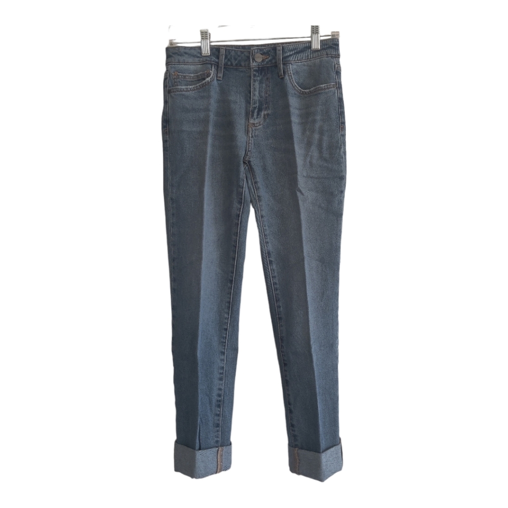 NWT Sam Edelman The Kitten Straight Mid Rise Straight Crop Jean, Size 2/26, Blu.